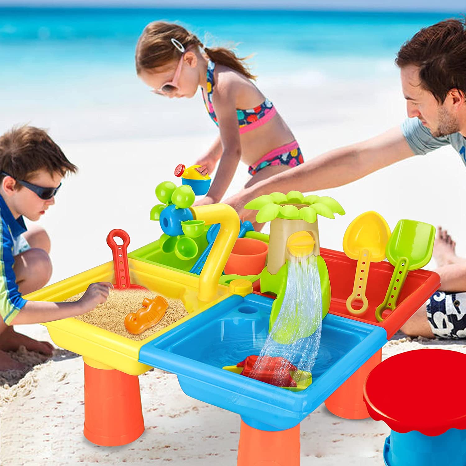 Kids Outdoor Yard Games - Beach Table Sand Play Toys Children