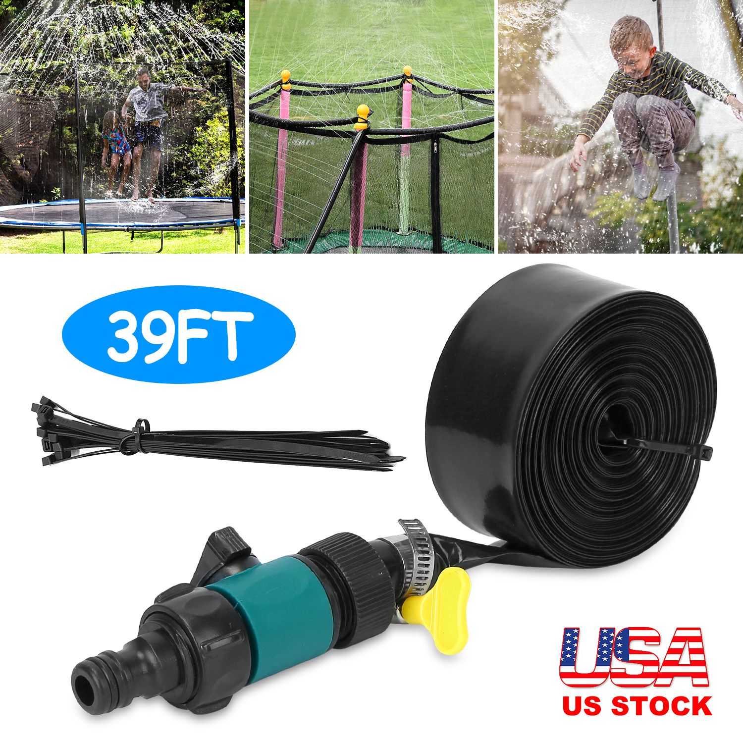 Kids Outdoor Water Toys - Lake Forest Upgraded Trampoline Sprinkler for