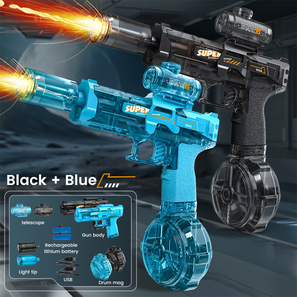 Kids Outdoor Yard Games - Electric Water Gun Children Simulated Flame