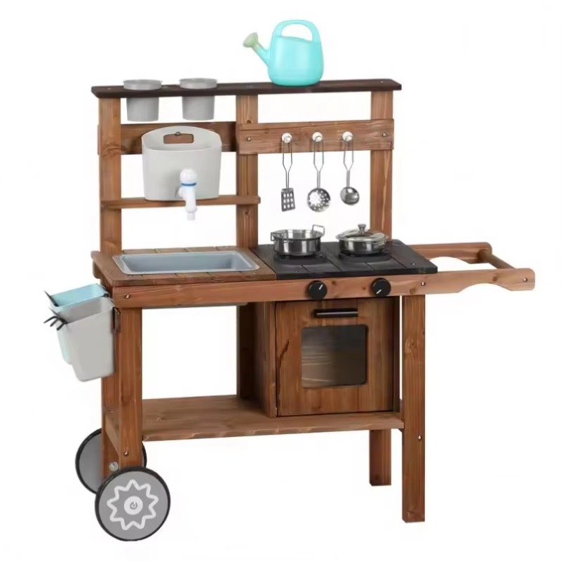 Kids Outdoor Kitchen Set - Unisex Play Kitchen Set Indoor &