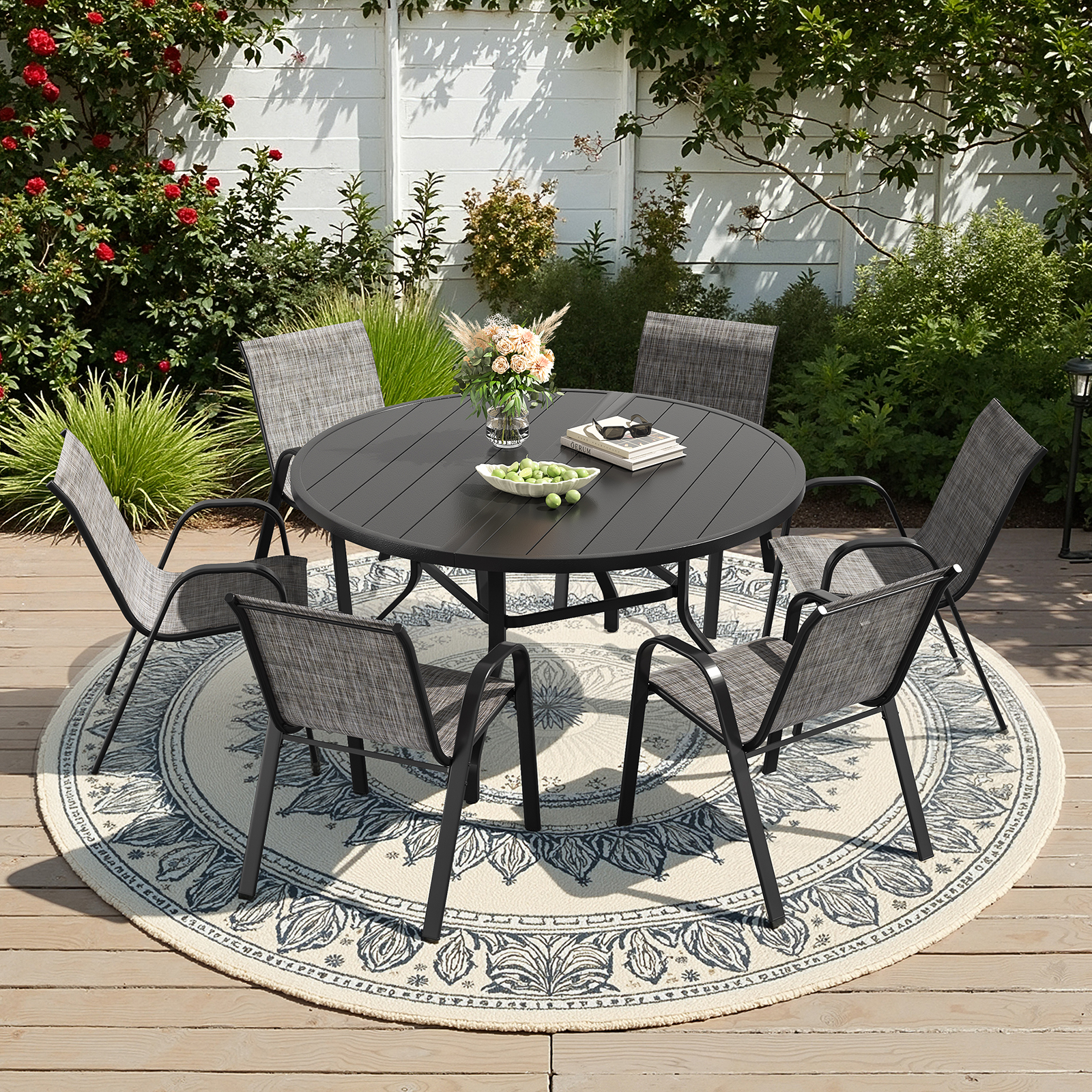 Farini 7-Piece Outdoor Dining  - Kids Outdoor Dining Table avis et prix