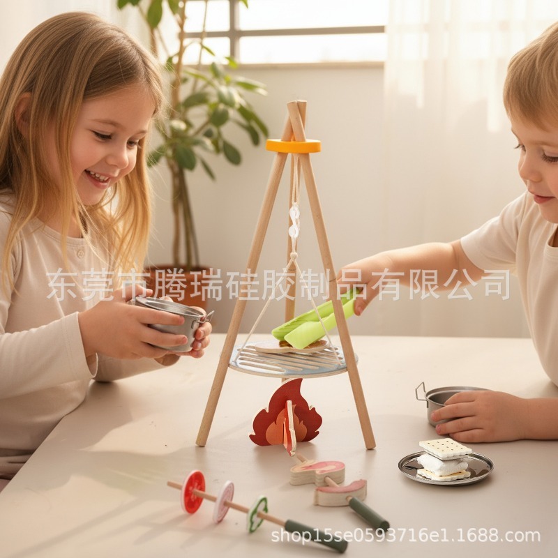 Wooden Outdoor Campfire BBQ Gr - Kids Outdoor Kitchen Set avis et prix