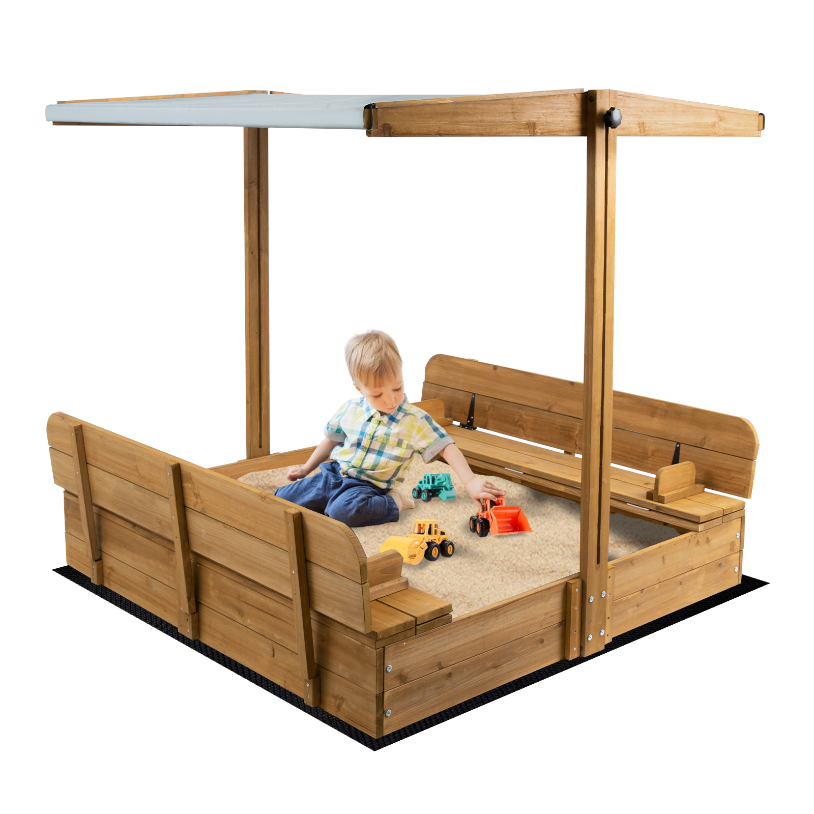 Kids Sand Box with Cover，Woode - Kids Outdoor Foldable Chair avis et prix