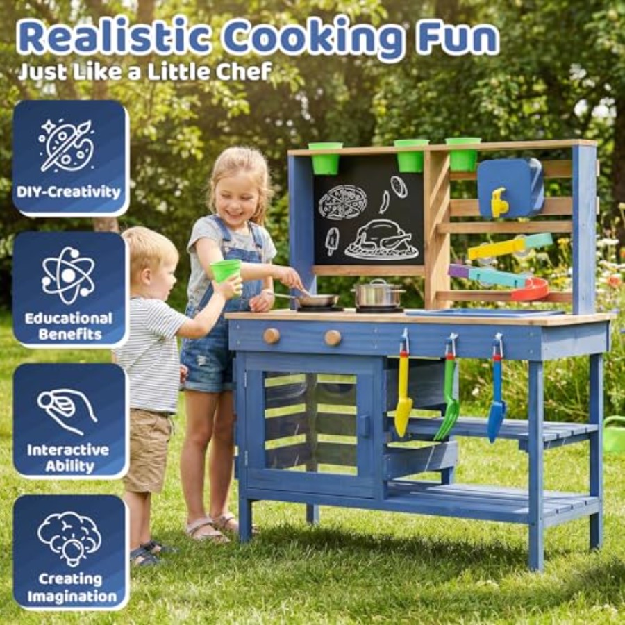 Outdoor mud kitchen for kids:  - Kids Outdoor Kitchen Set avis et prix