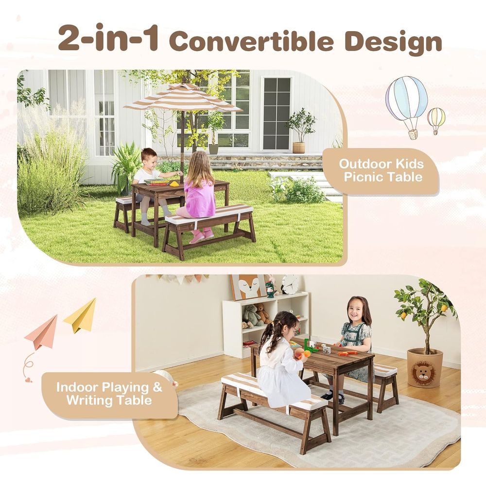 Kids Picnic Table, Outdoor Woo - Kids Outdoor Wooden Table avis et prix