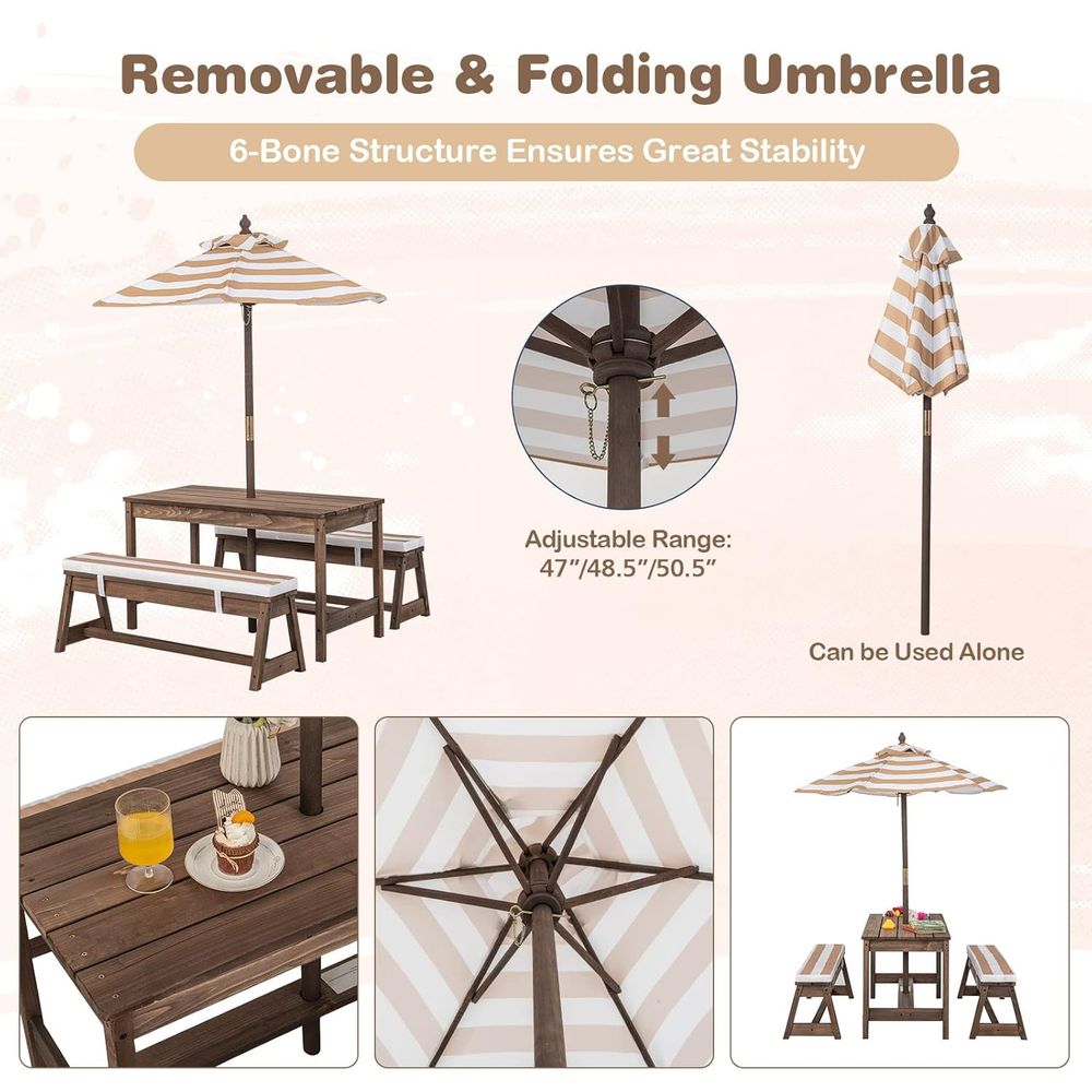 Kids Picnic Table, Outdoor Woo - Kids Outdoor Wooden Table avis et prix