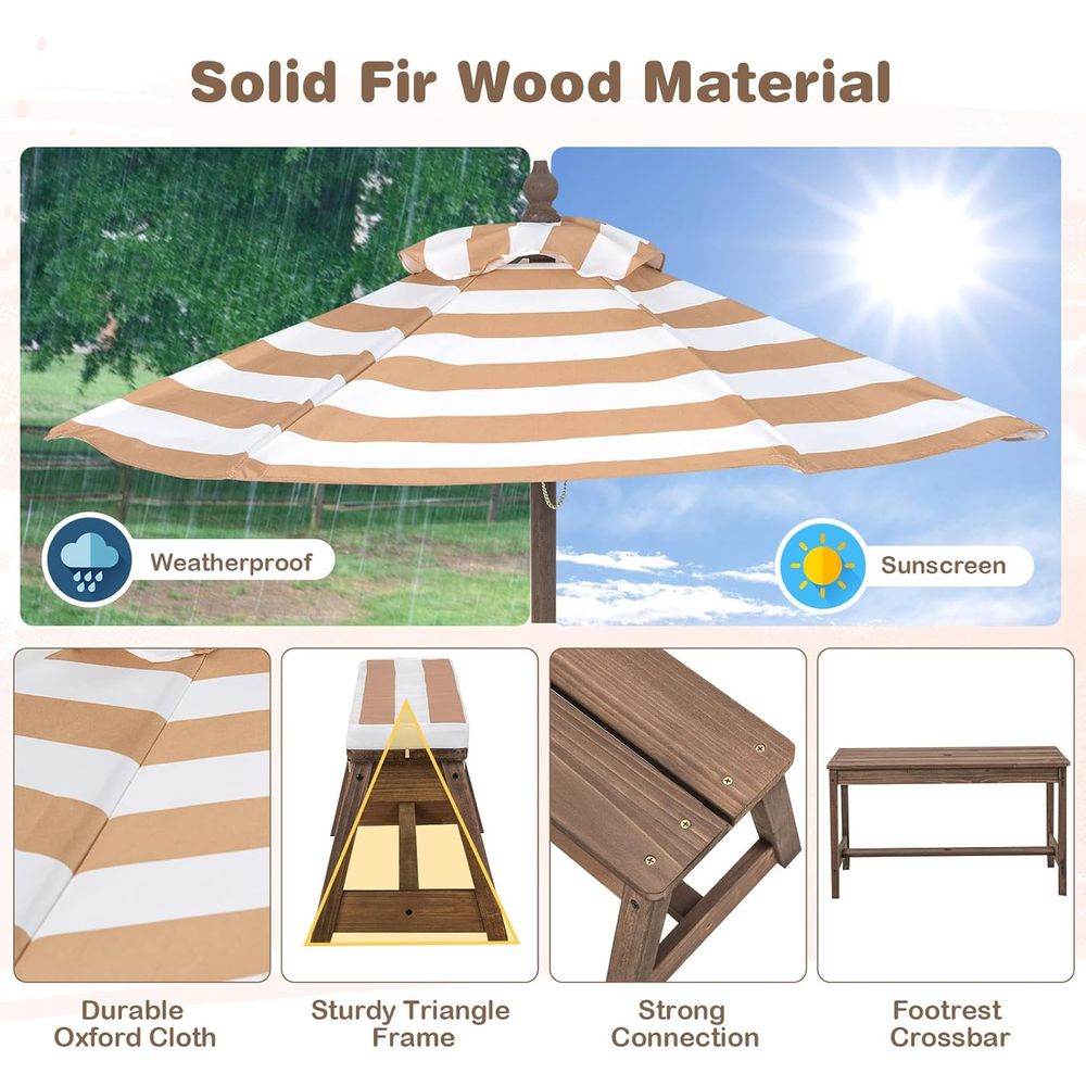Kids Picnic Table, Outdoor Woo - Kids Outdoor Wooden Table avis et prix
