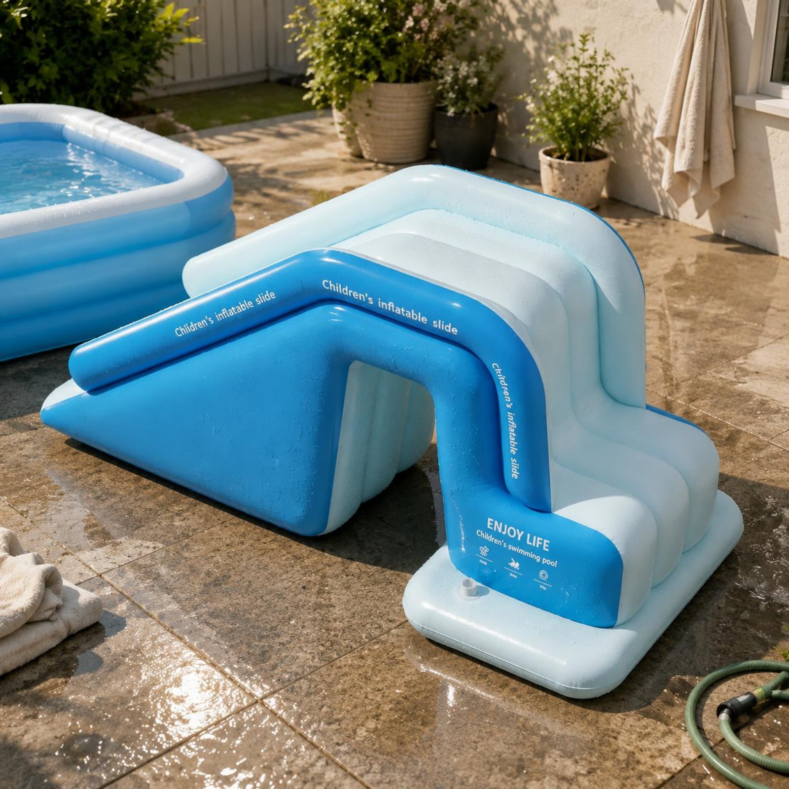 Inflatable Pool Slide Foldable - Kids Outdoor Water Toys avis et prix