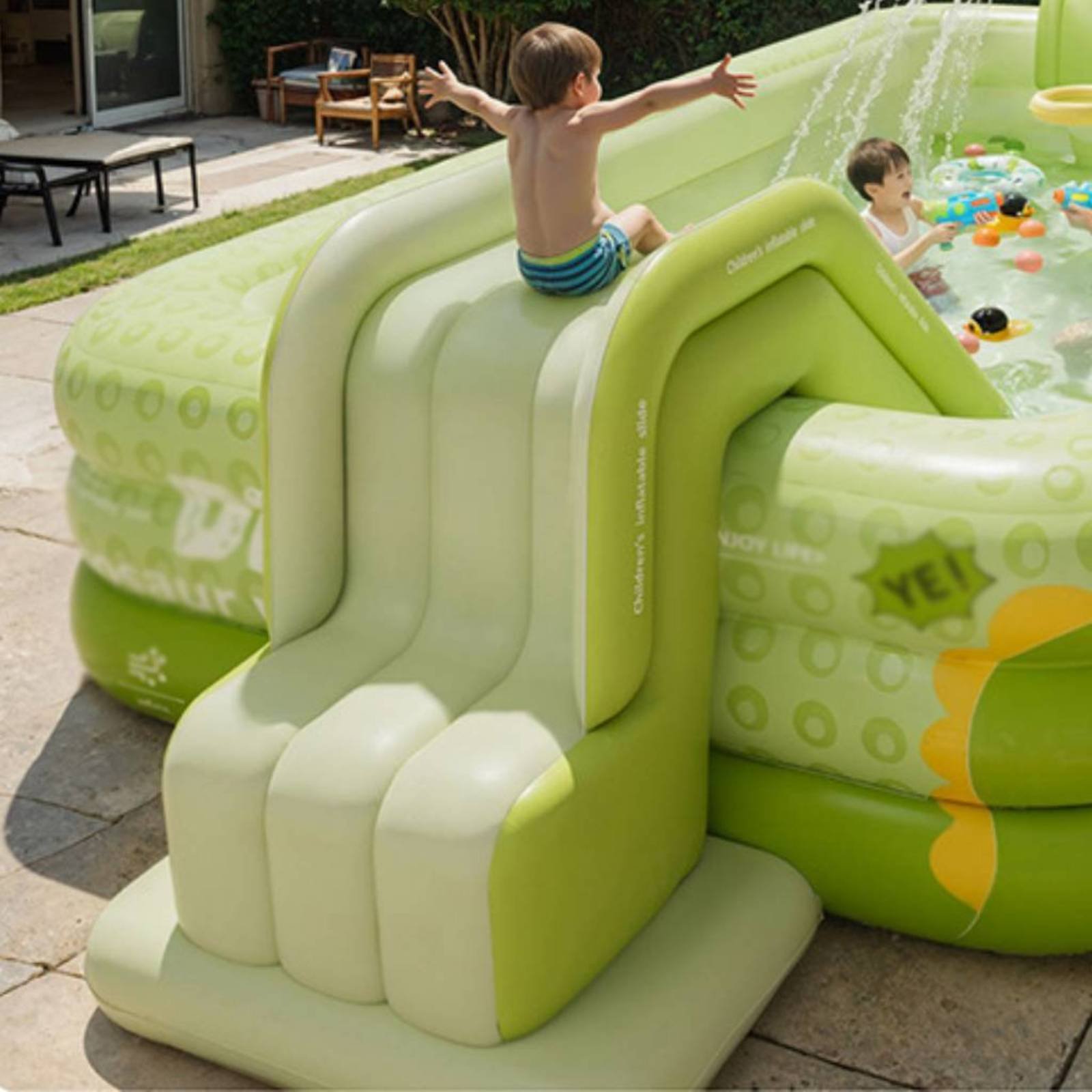 Inflatable Pool Slide Foldable - Kids Outdoor Water Toys avis et prix