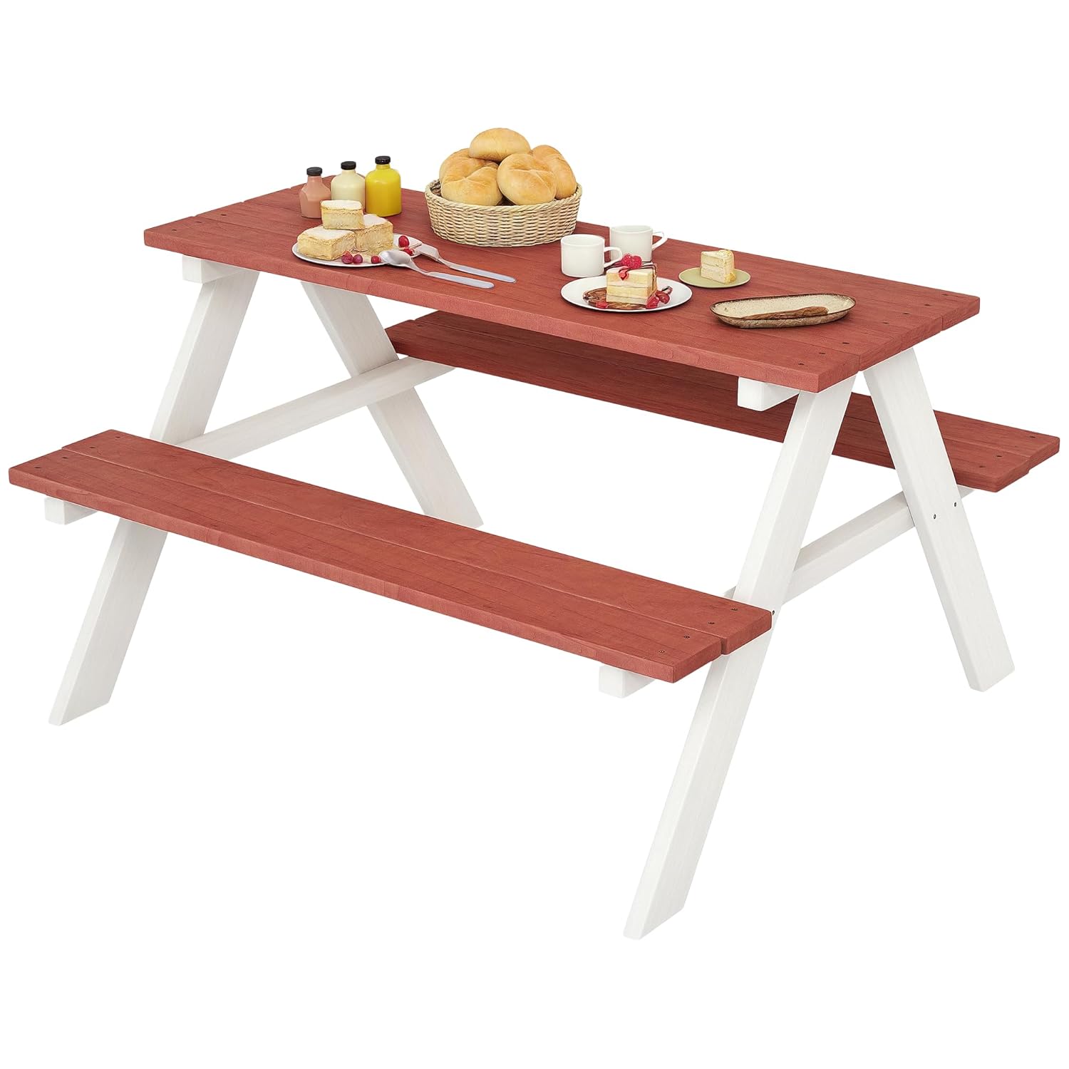 Kids Picnic Table Set, Wooden  - Kids Outdoor Wooden Table avis et prix