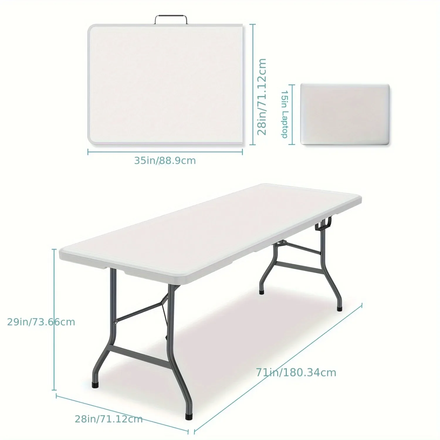 6FT Spacious Plastic Folding T - Kids Outdoor Dining Table avis et prix