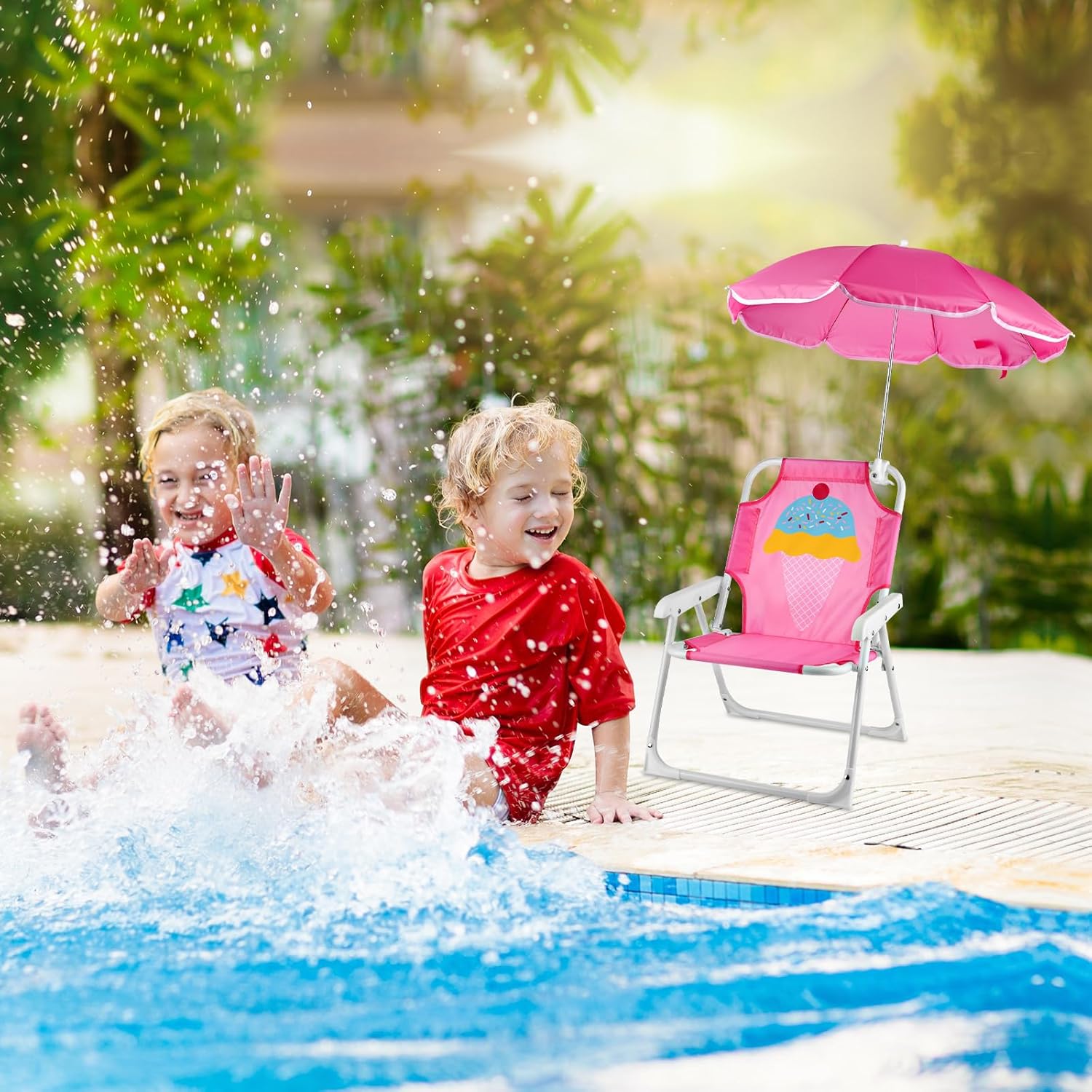 1 Set Folding Beach Chair with - Kids Outdoor Lawn Chair avis et prix