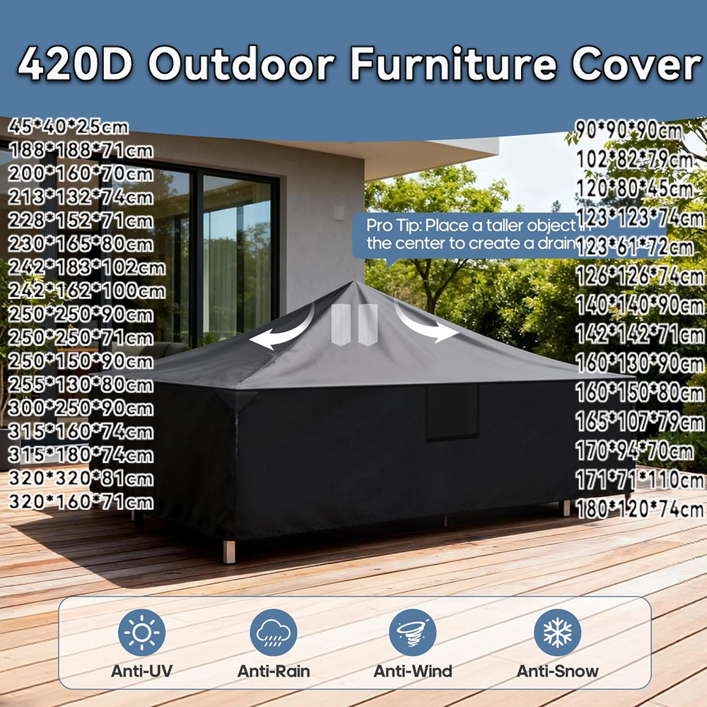 420D Rectangle Patio Furniture - Kids Outdoor Dining Table avis et prix