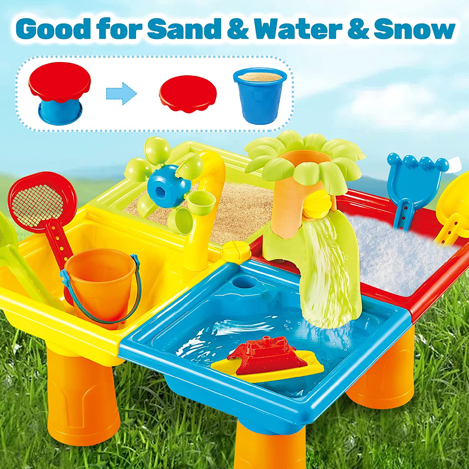 Beach Table Sand Play Toys Chi - Kids Outdoor Yard Games avis et prix