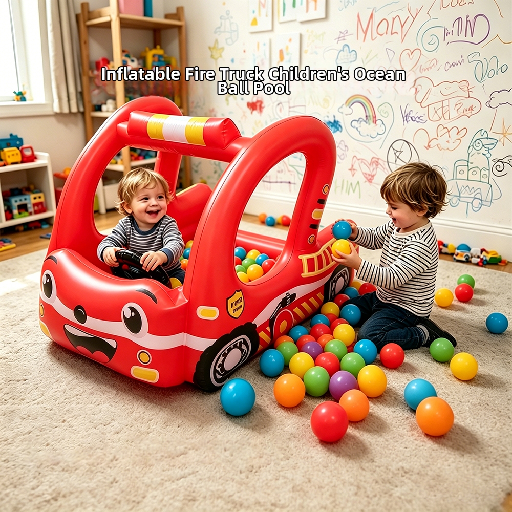 Inflatable Fire Truck with Bal - Kids Outdoor House Accessories avis et prix