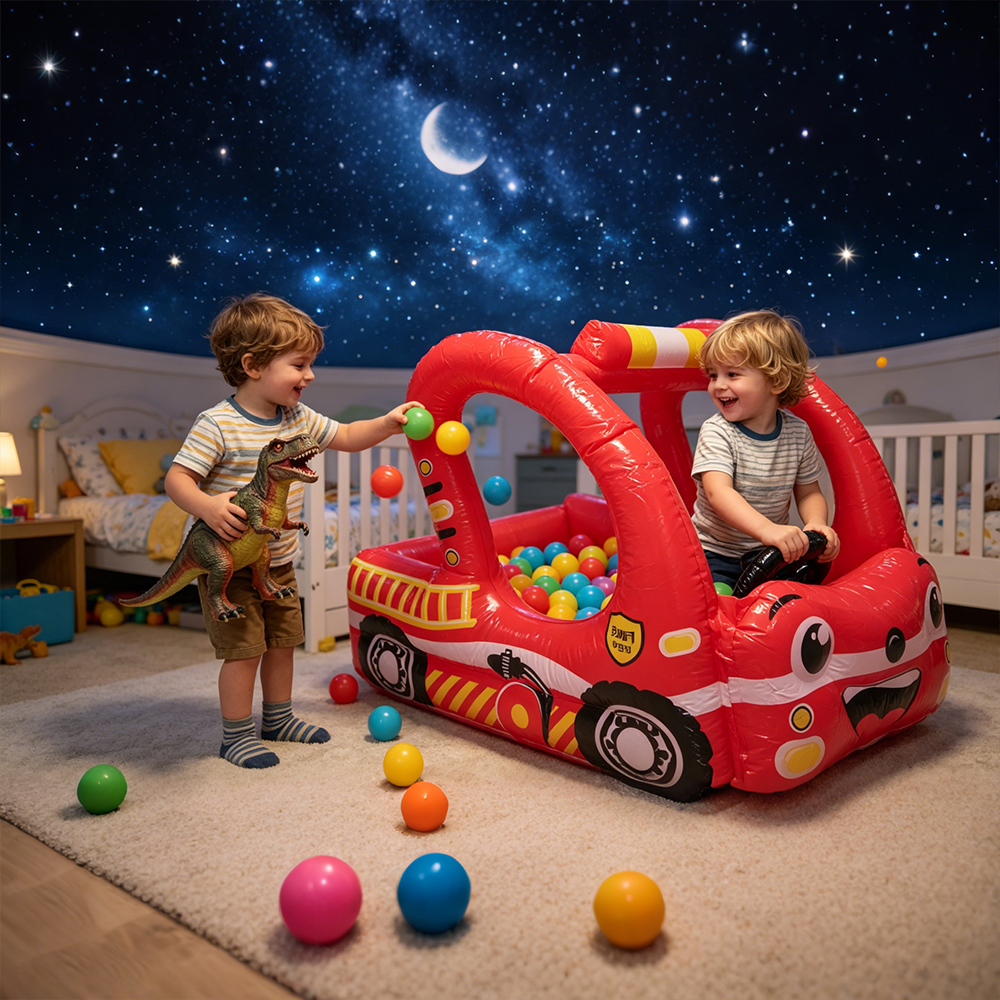 Inflatable Fire Truck with Bal - Kids Outdoor House Accessories avis et prix