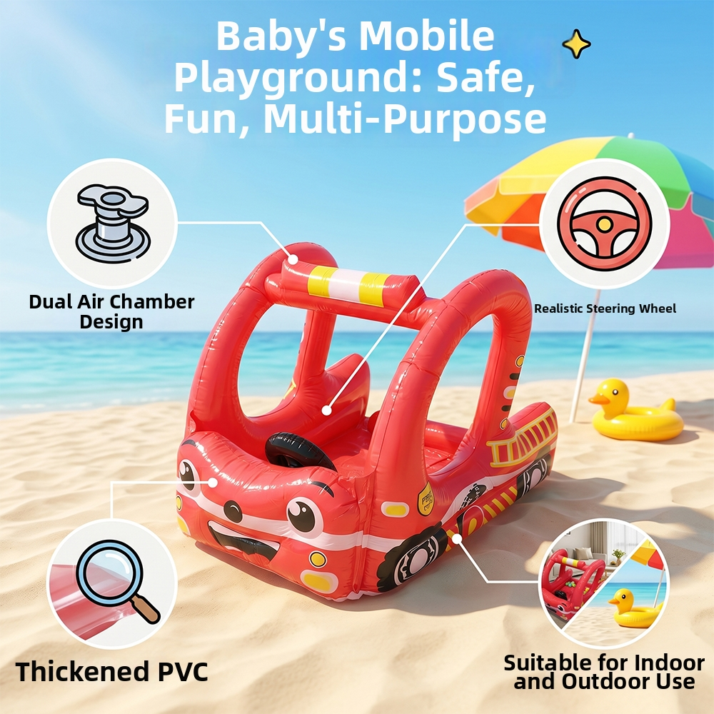 Inflatable Fire Truck with Bal - Kids Outdoor House Accessories avis et prix