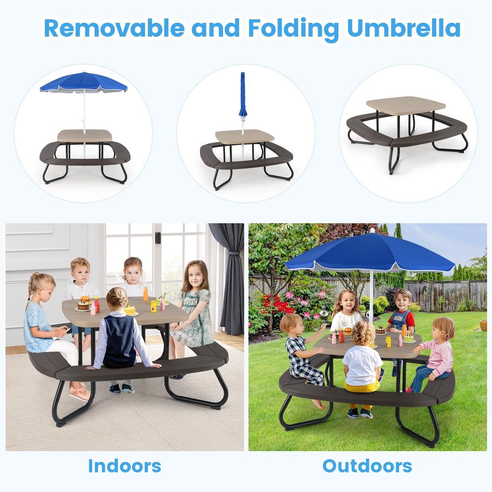 Kids Picnic Table, 8 Person Ki - Kids Outdoor Foldable Chair avis et prix