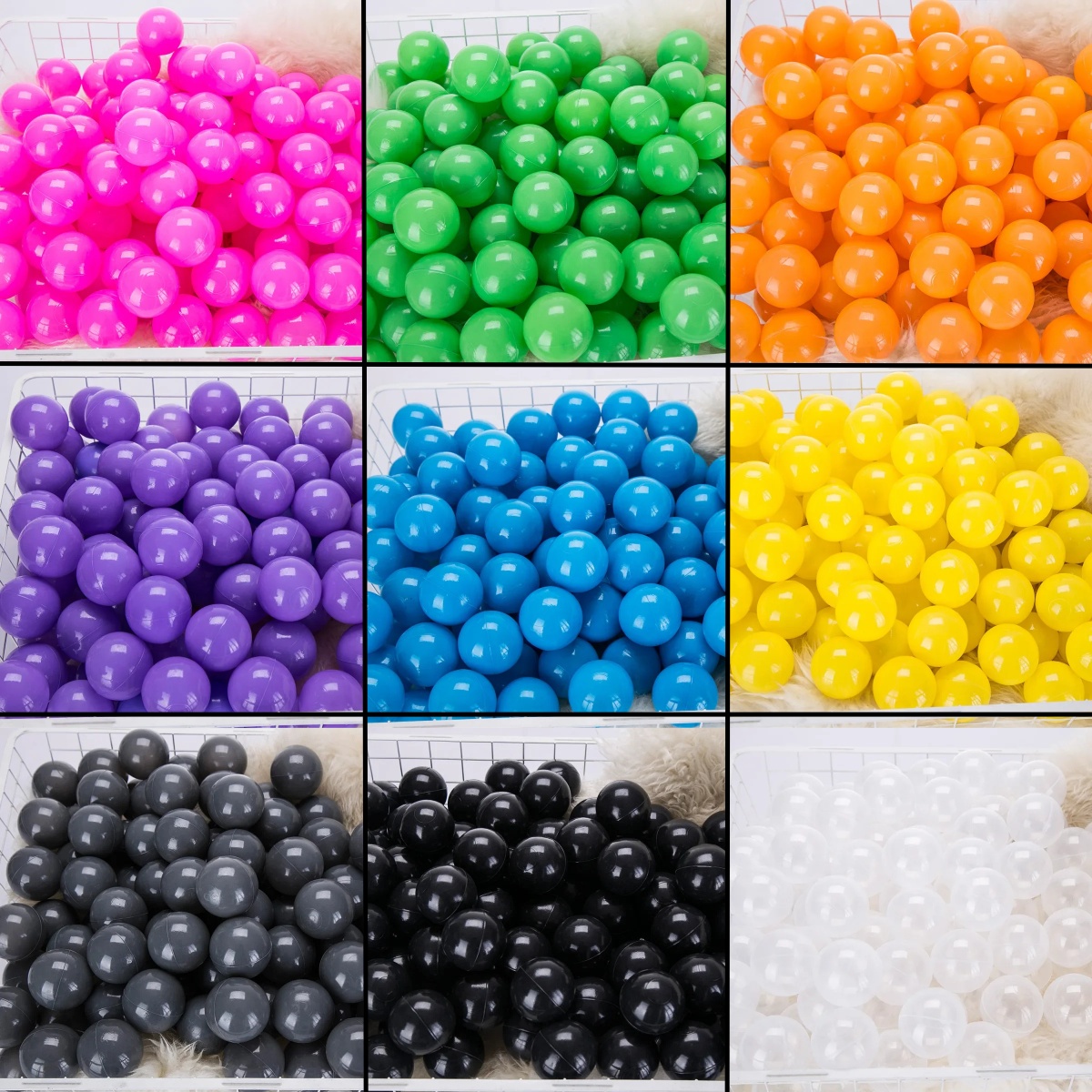 50Pcs 55MM Baby Plastic Balls  - Kids Outdoor House Accessories avis et prix