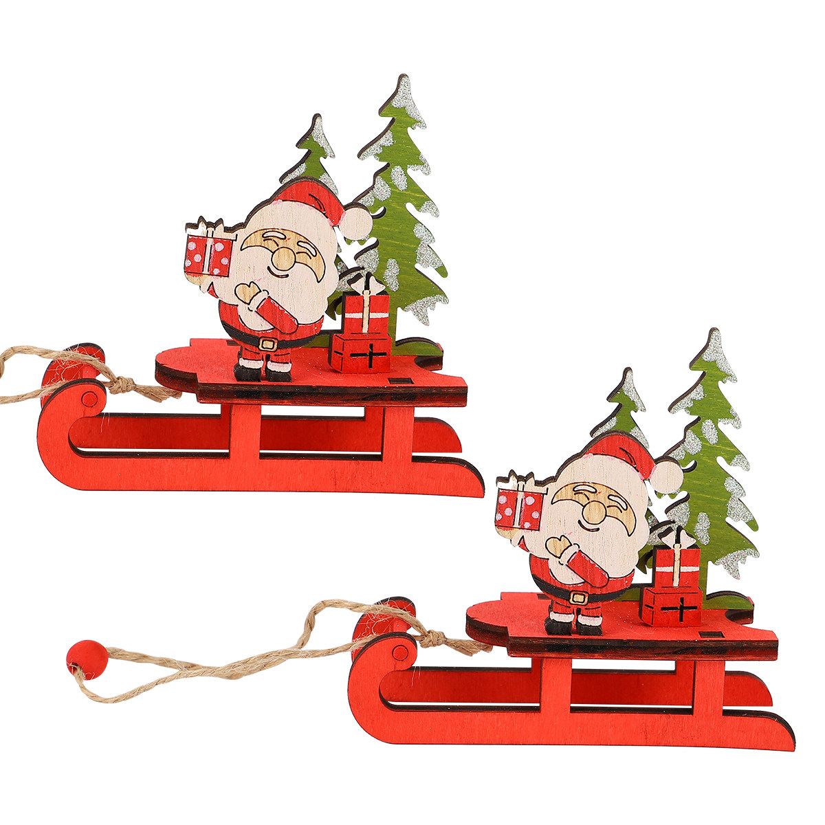 2pcs Wooden Sled Ornament Chri - Kids Outdoor Wooden Table avis et prix
