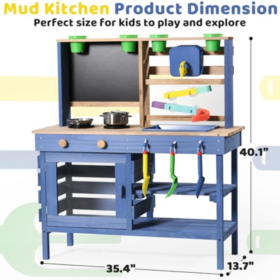 Outdoor mud kitchen for kids:  - Kids Outdoor Kitchen Set avis et prix