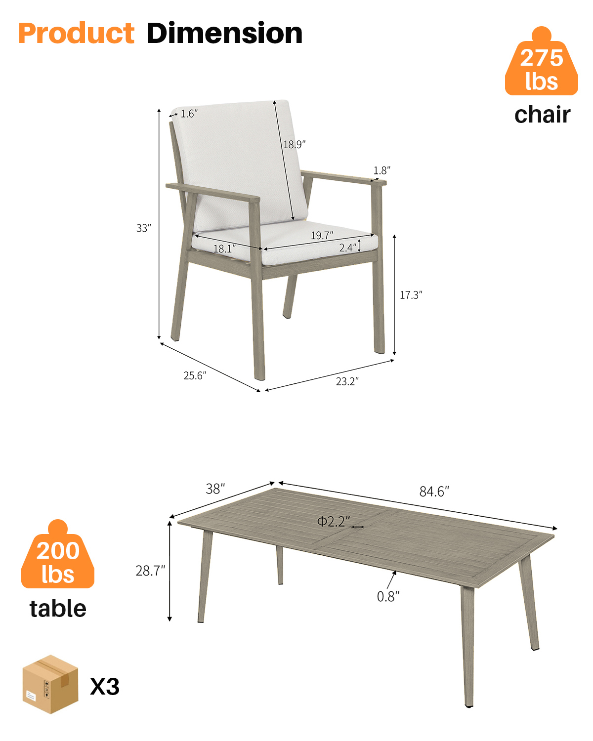 SeeHill 9-Piece Patio Dining S - Kids Outdoor Dining Table avis et prix