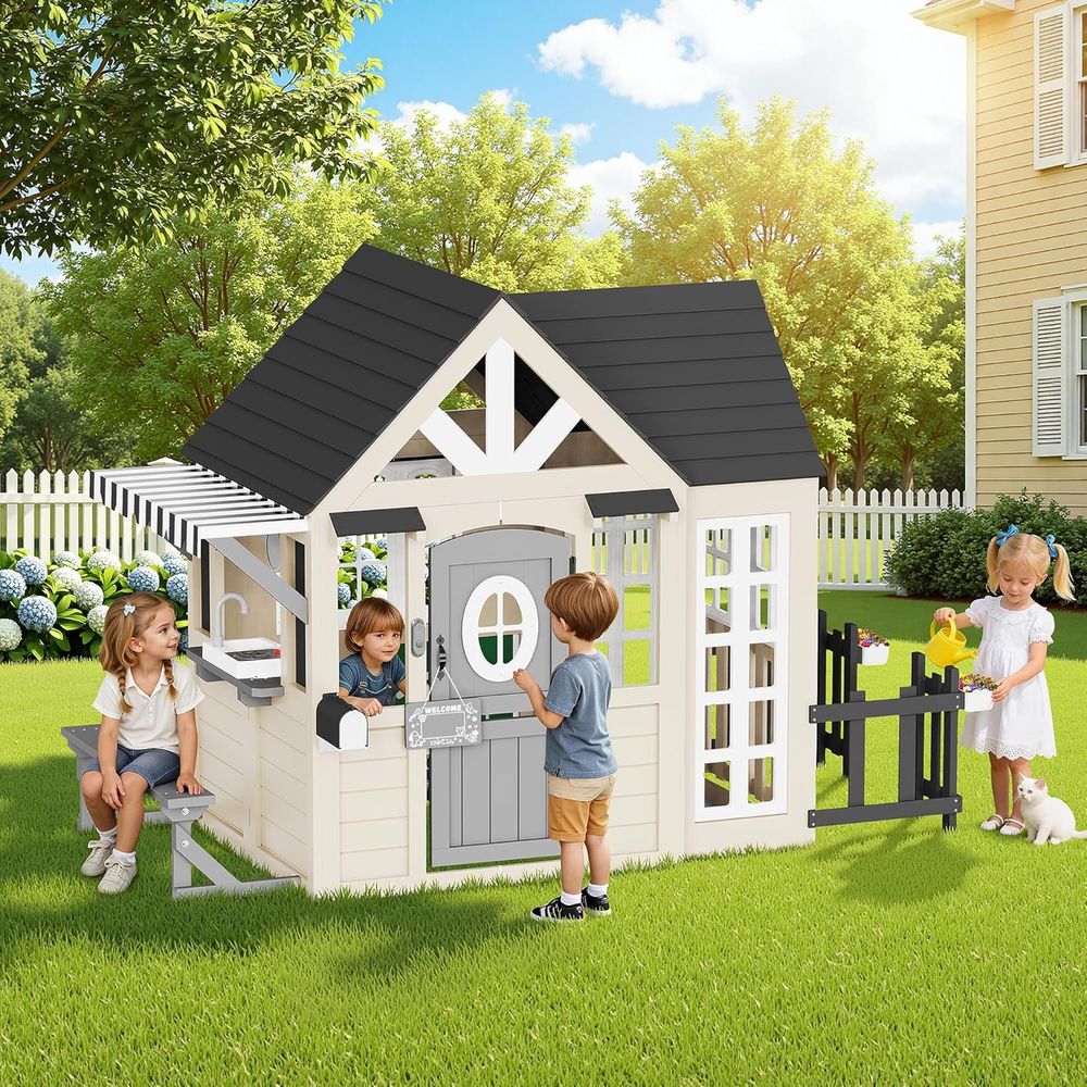 Albott Kids Outdoor Wooden Pla - Kids Outdoor Kitchen Set avis et prix