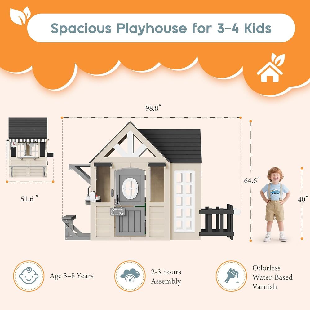 Albott Kids Outdoor Wooden Pla - Kids Outdoor Kitchen Set avis et prix