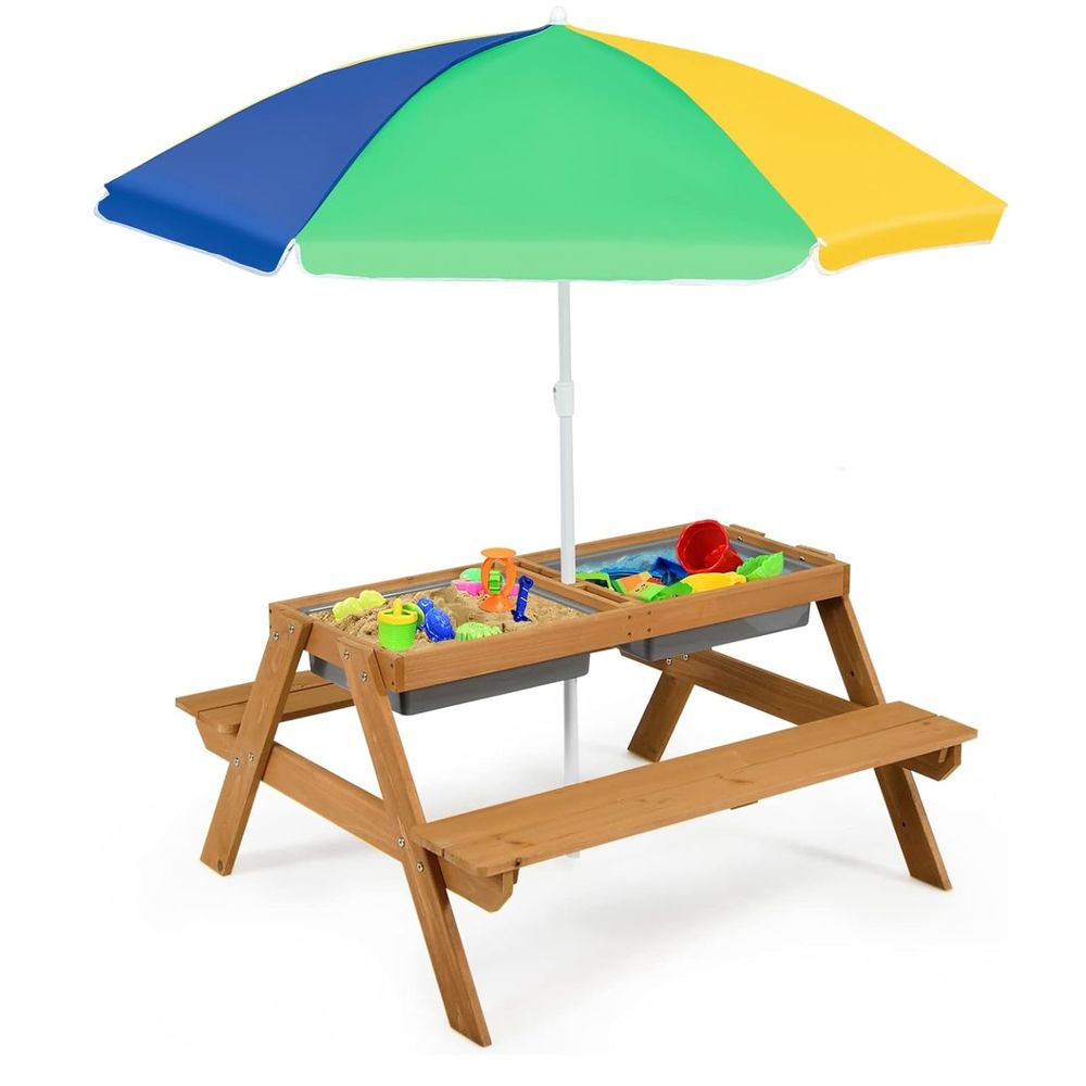 Kids Picnic Table, 4 in 1 Ceda - Kids Outdoor Wooden Table avis et prix