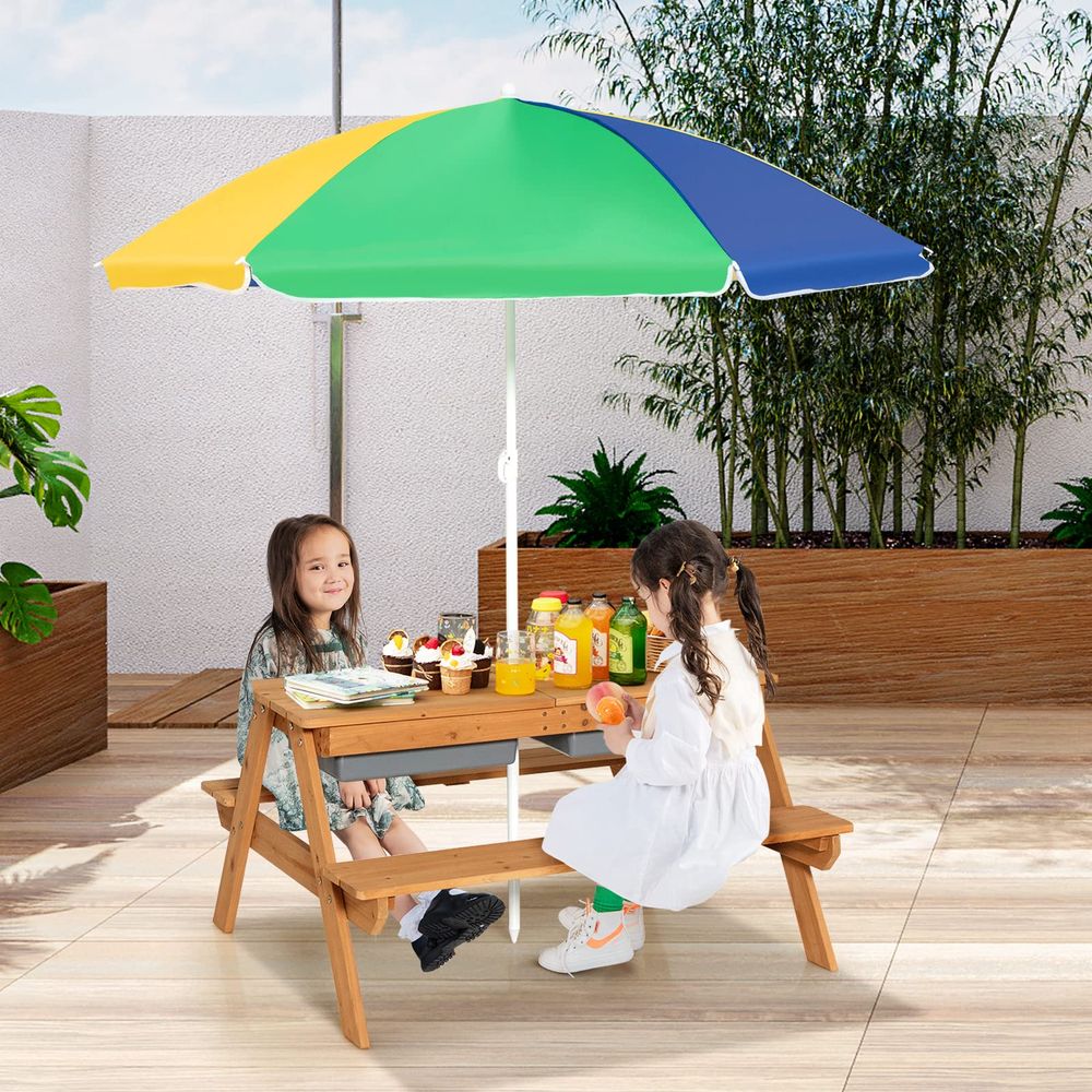 Kids Picnic Table, 4 in 1 Ceda - Kids Outdoor Wooden Table avis et prix