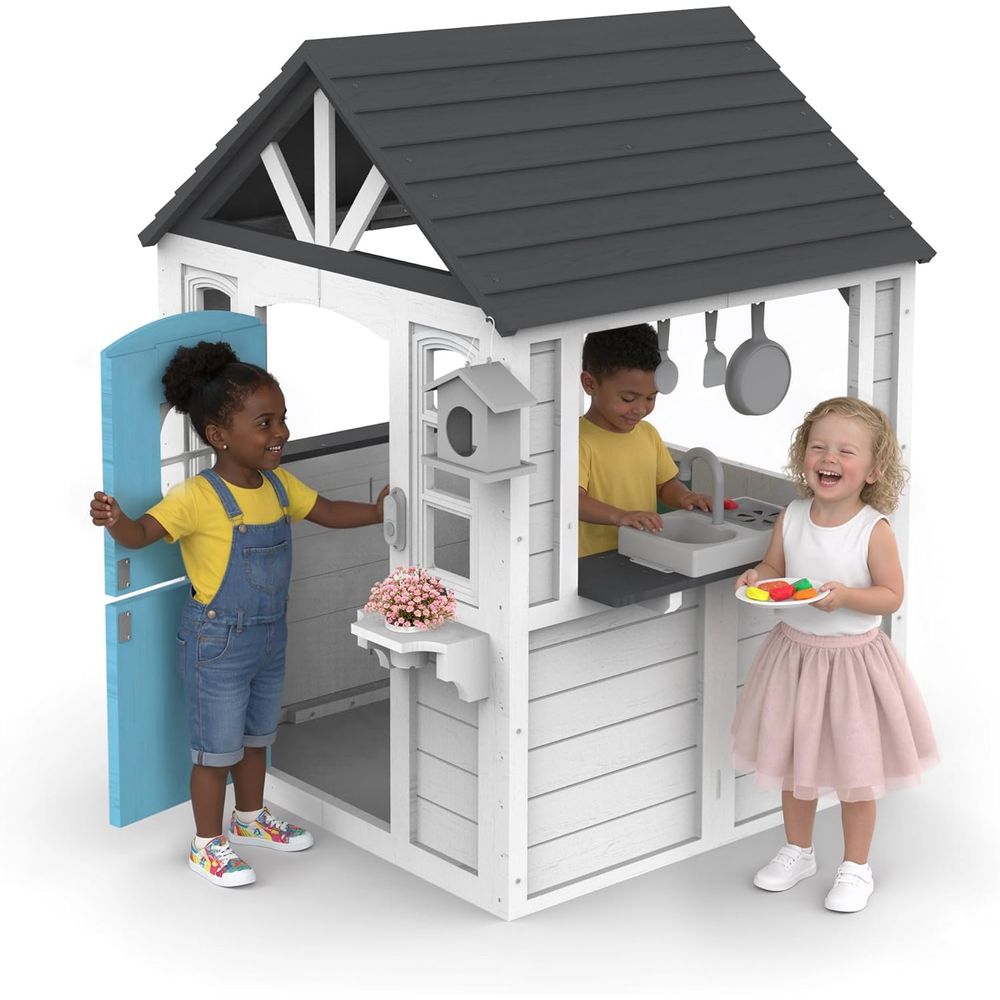 White Cedar Kids Playhouse: In - Kids Outdoor Kitchen Set avis et prix