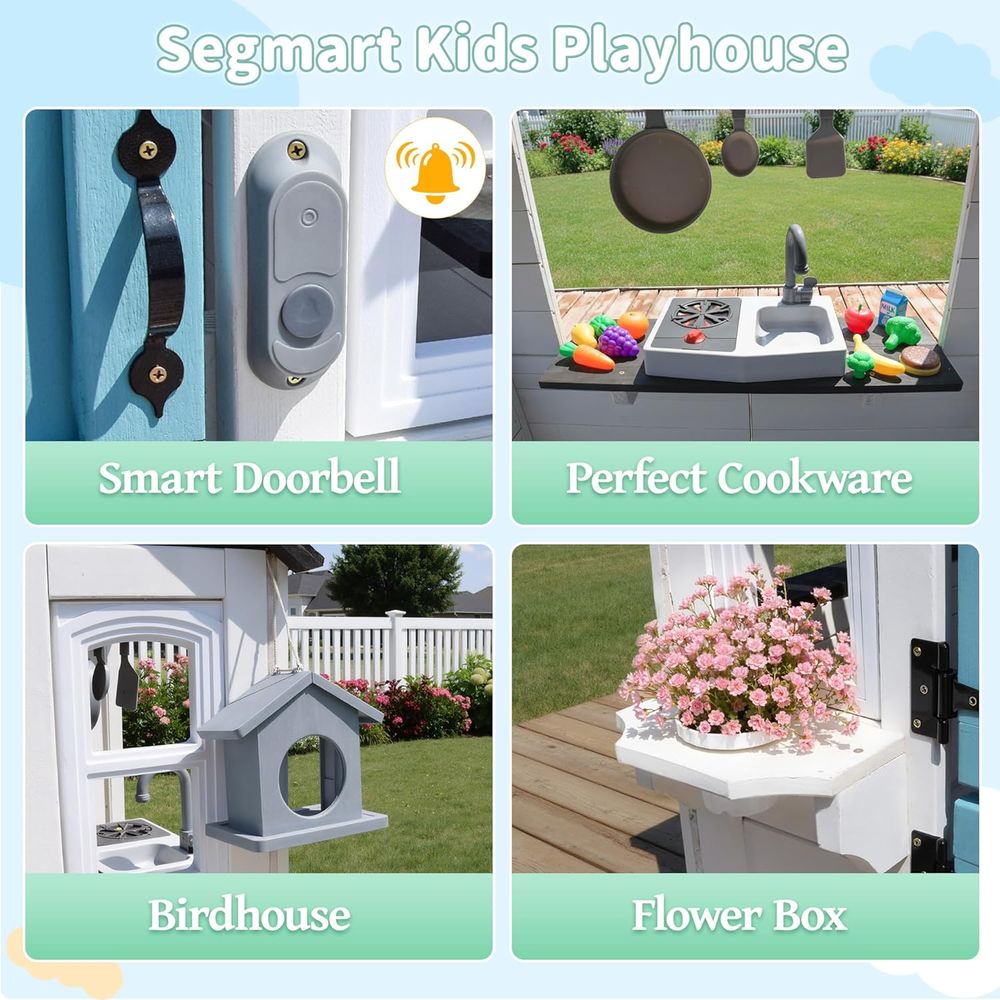 White Cedar Kids Playhouse: In - Kids Outdoor Kitchen Set avis et prix