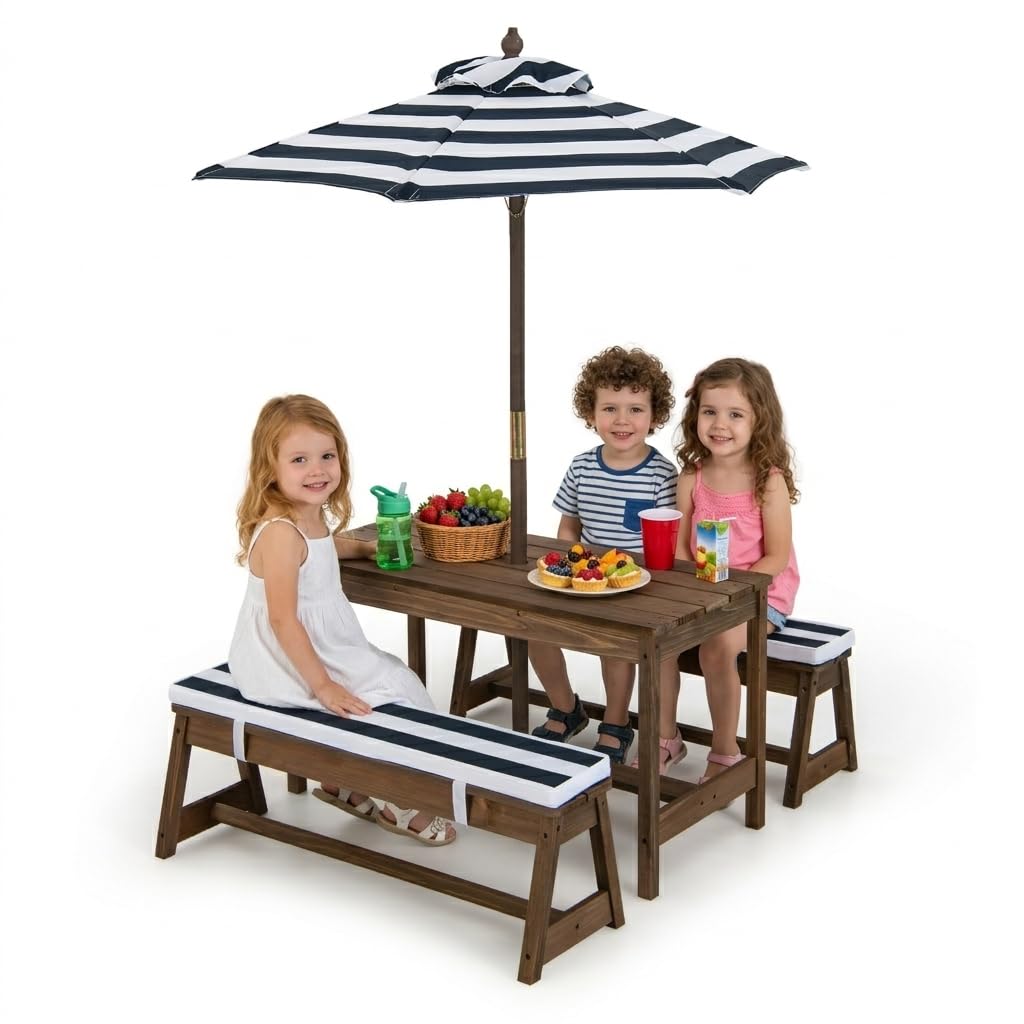 Height Adjustable Wooden Kids  - Kids Outdoor Wooden Table avis et prix
