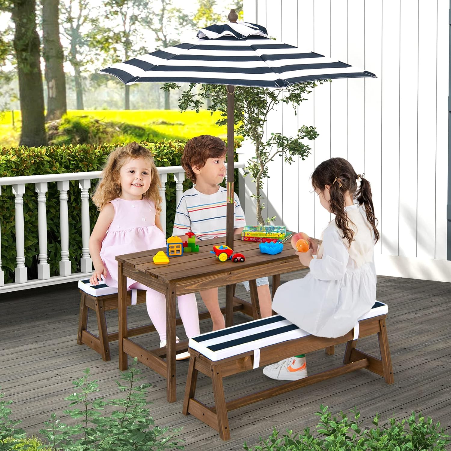 Height Adjustable Wooden Kids  - Kids Outdoor Wooden Table avis et prix