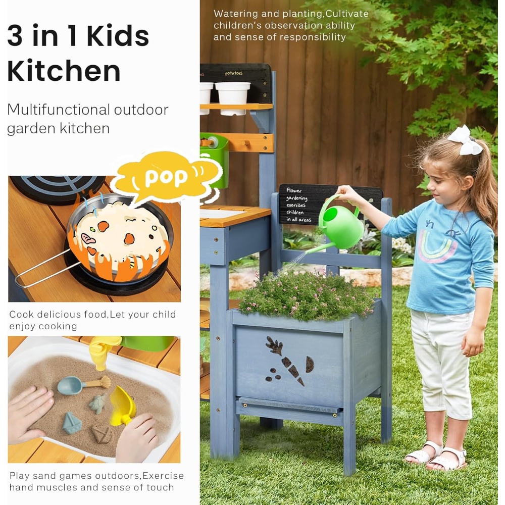 US Shipping Mud Kitchen for Ki - Kids Outdoor Kitchen Set avis et prix