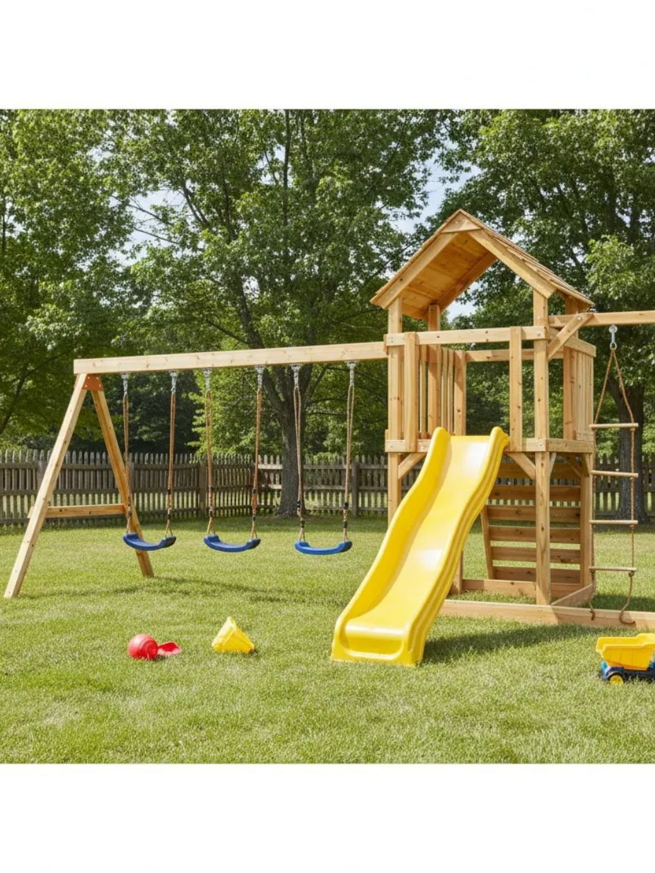Children Swing Kids Wooden Gar - Kids Outdoor Swing avis et prix