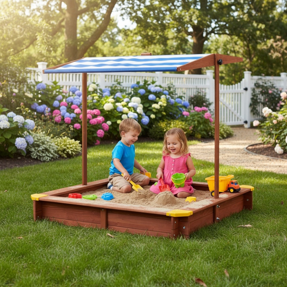 Wooden Kids Picnic Table, Sand - Kids Outdoor Wooden Table avis et prix