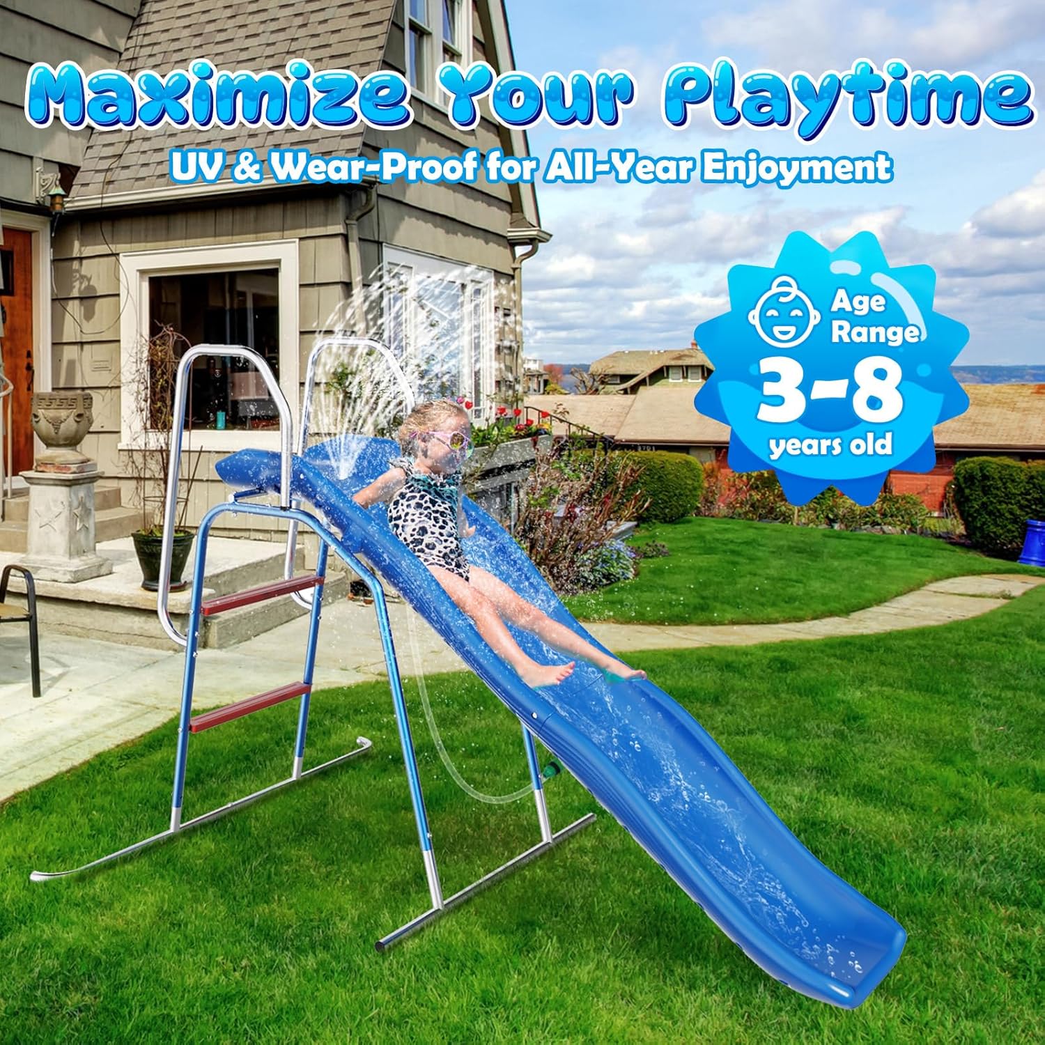 Water Slide for Kids Backyard, - Kids Outdoor Zone avis et prix