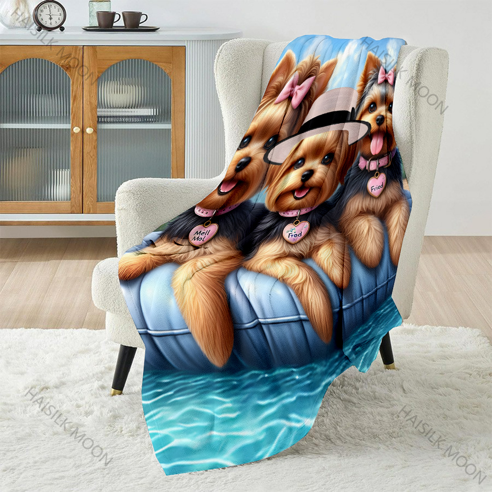 Cute 3 Yorkshire Terriers Blan - Outdoor Kids Yorkshire avis et prix