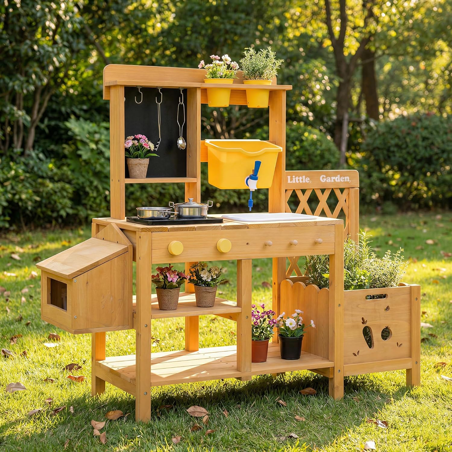 Wooden Mud Kitchen for Kids, O - Kids Outdoor Wooden Table avis et prix