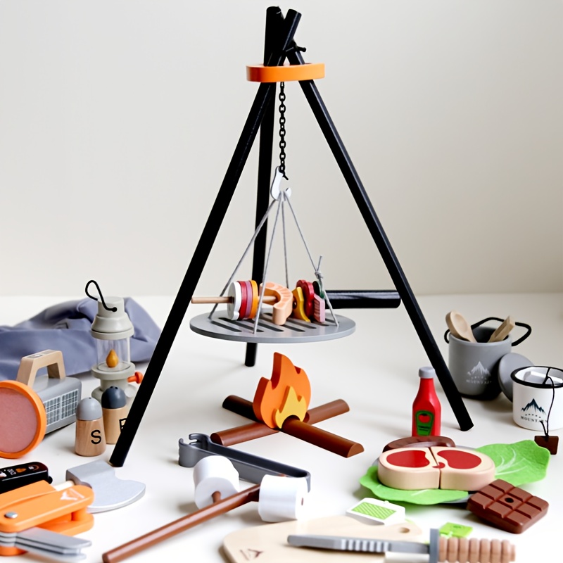 Kids Wooden Camping Toys Set w - Kids Outdoor Kitchen Set avis et prix
