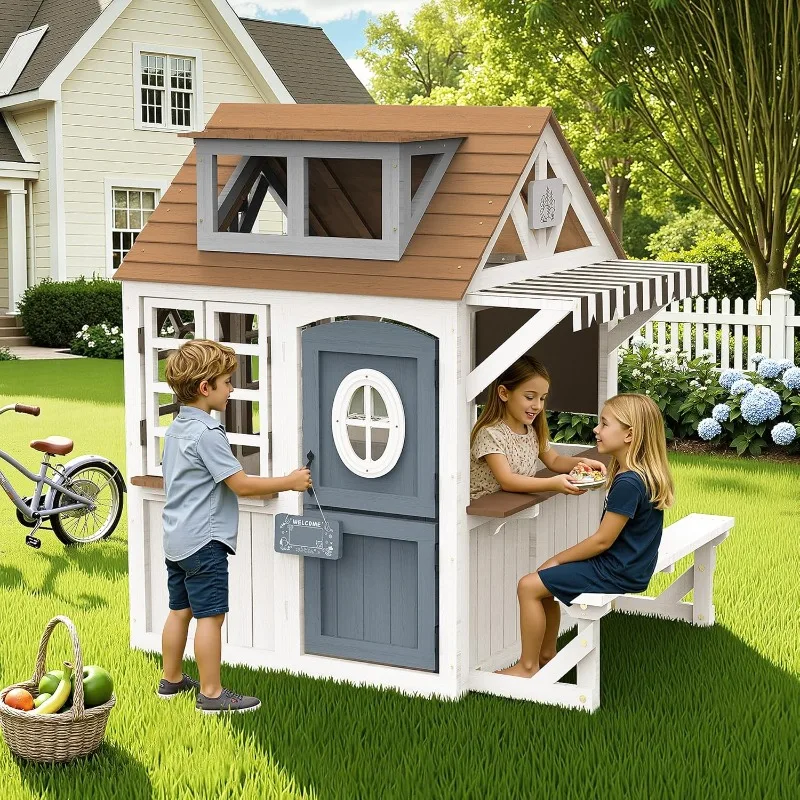 Albott Kids Outdoor Wooden Pla - Kids Outdoor Kitchen Set avis et prix
