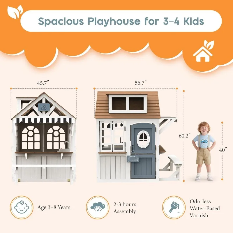 Albott Kids Outdoor Wooden Pla - Kids Outdoor Kitchen Set avis et prix