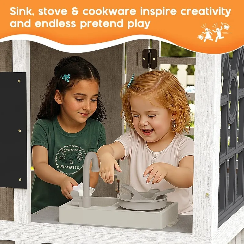 Albott Kids Outdoor Wooden Pla - Kids Outdoor Kitchen Set avis et prix