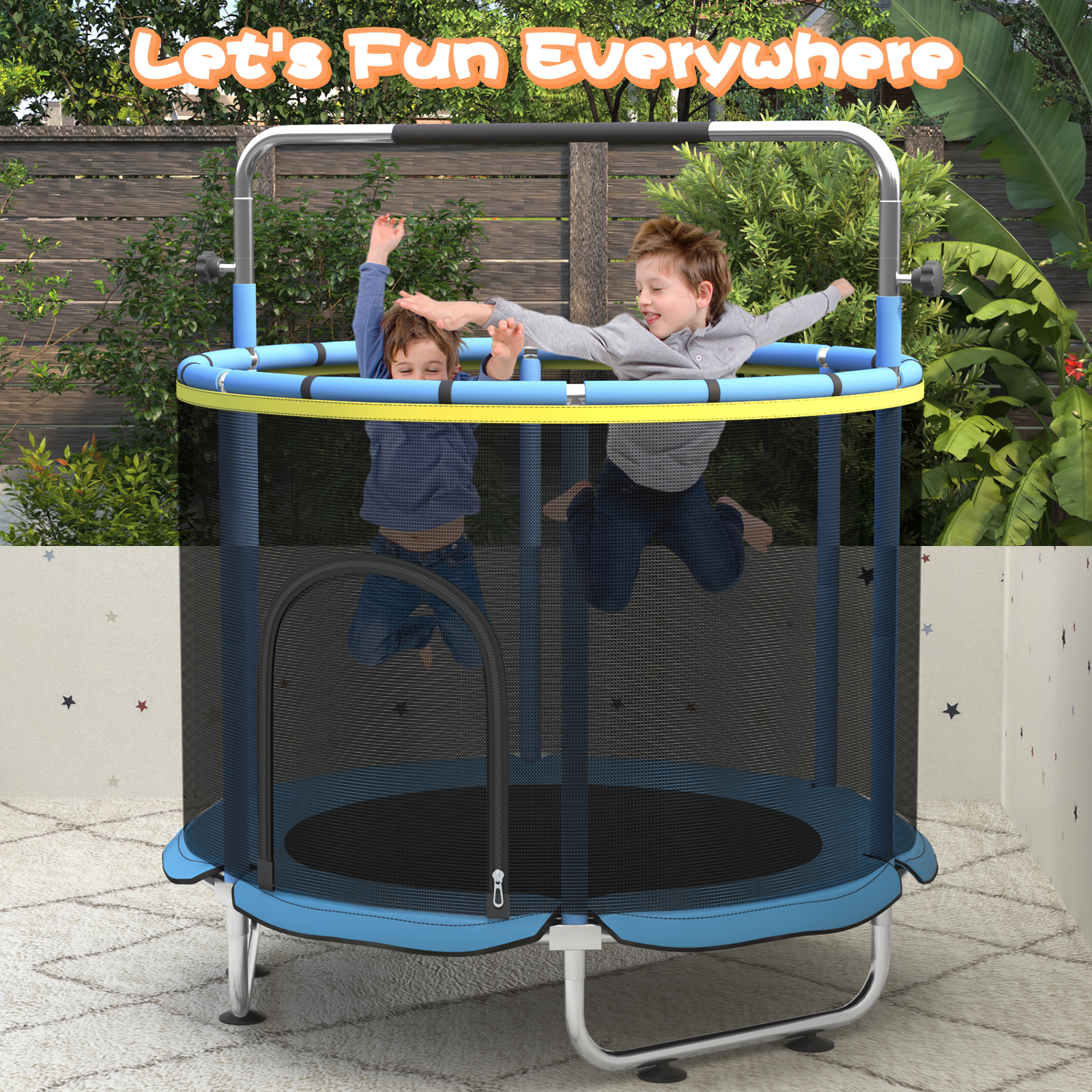 5FT Toddler Trampoline 8-in-1  - Kids Outdoor Swing avis et prix