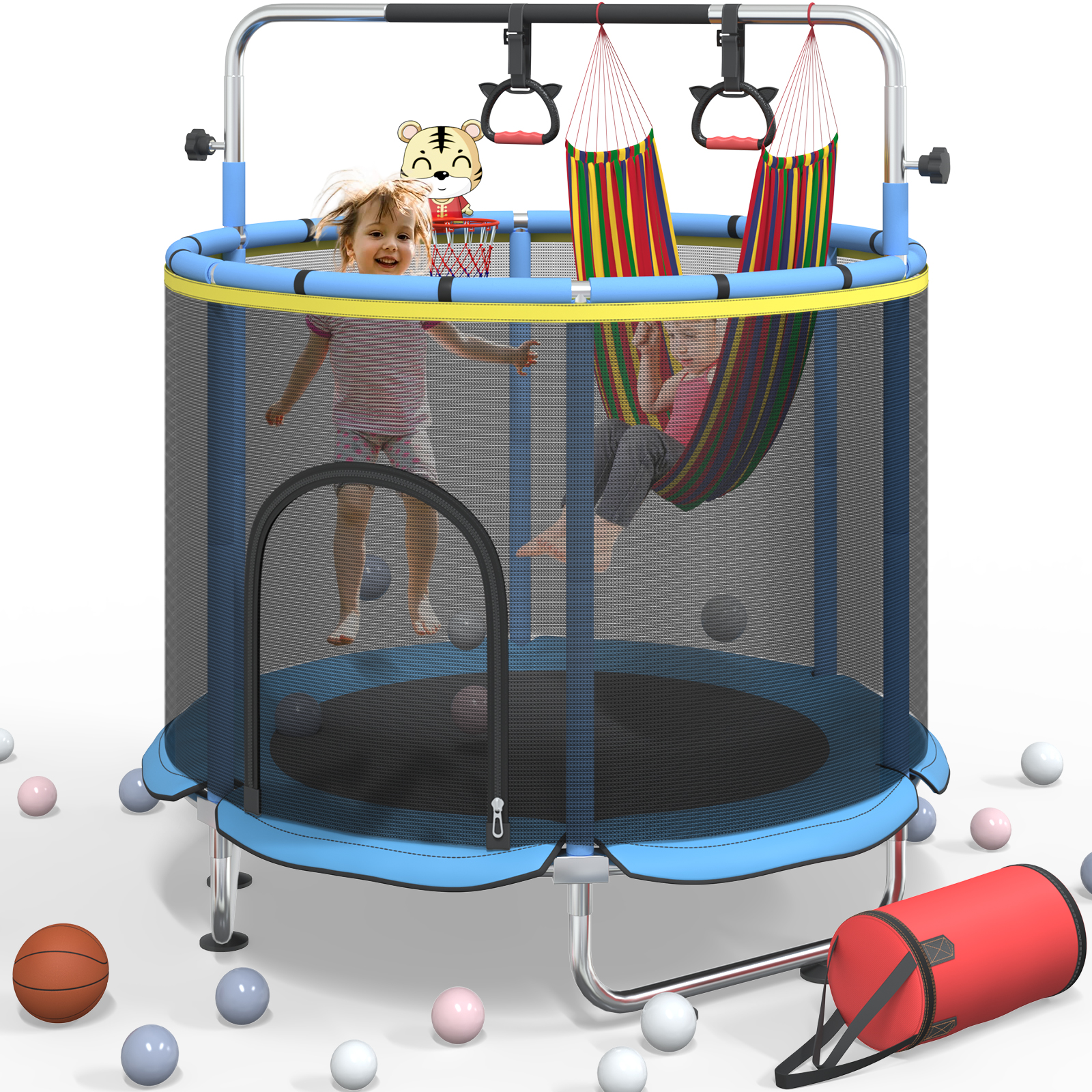5FT Toddler Trampoline 8-in-1  - Kids Outdoor Swing avis et prix