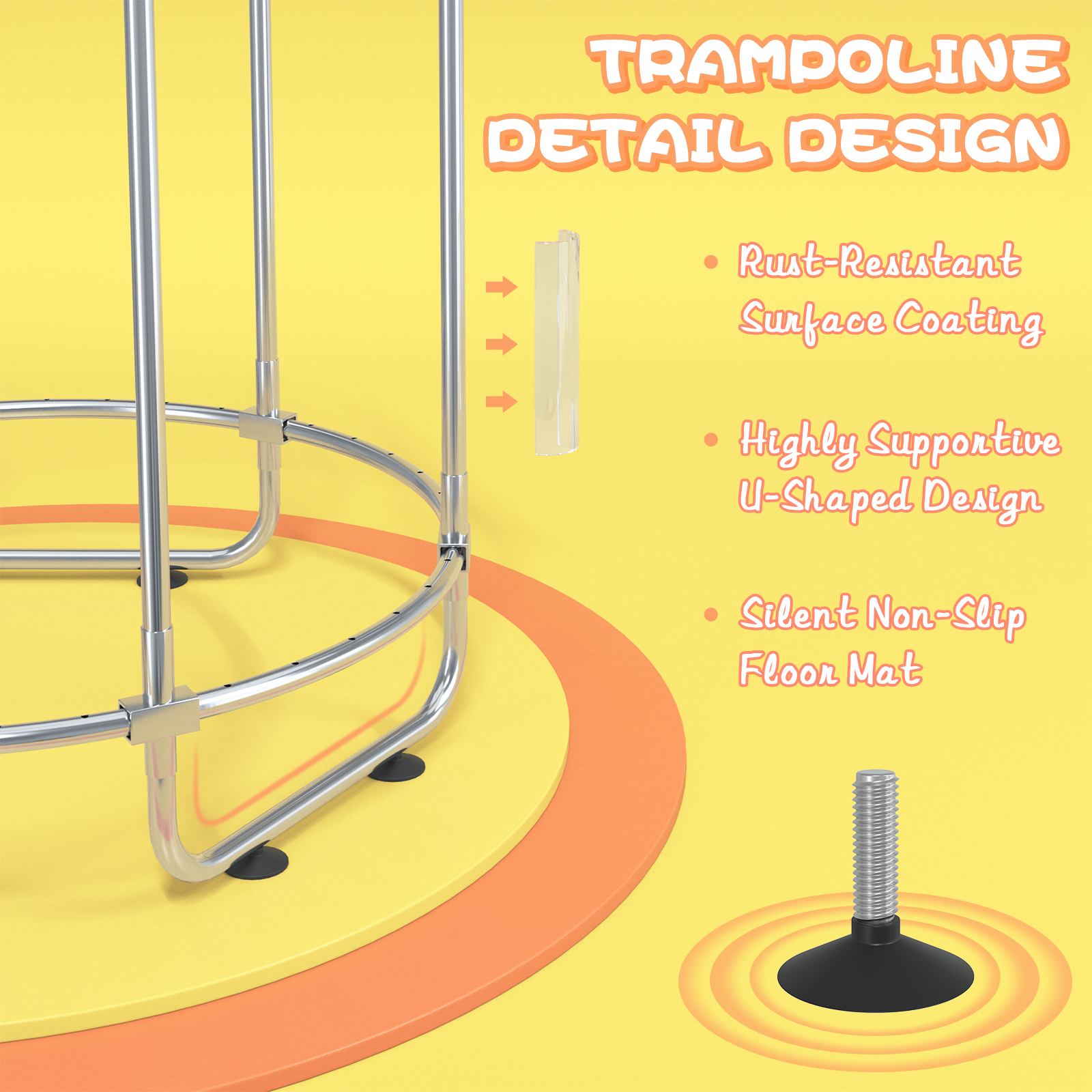 5FT Toddler Trampoline 8-in-1  - Kids Outdoor Swing avis et prix