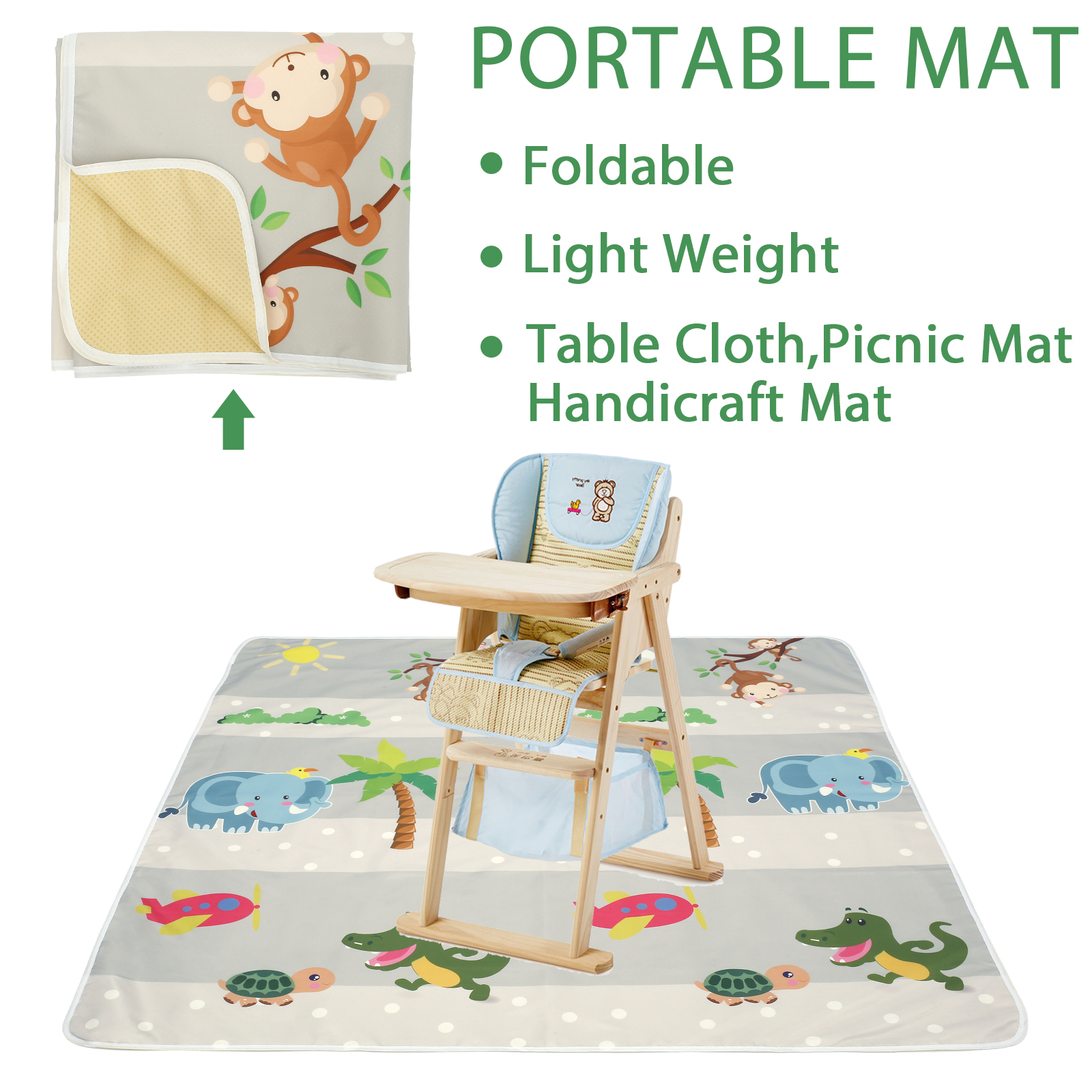 Baby Splat Mat for Under High  - Kids Outdoor Foldable Chair avis et prix