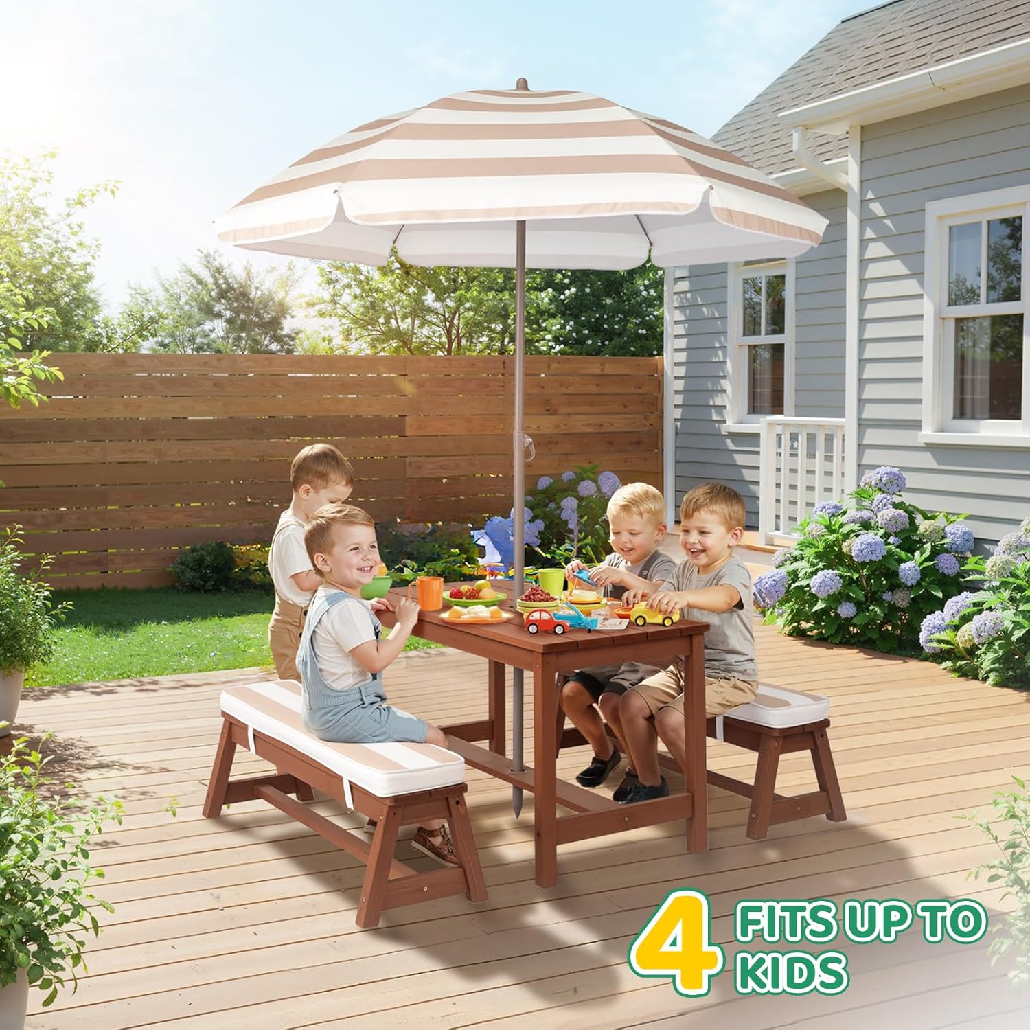 Kids Picnic Table Outdoor Wood - Kids Outdoor Wooden Table avis et prix