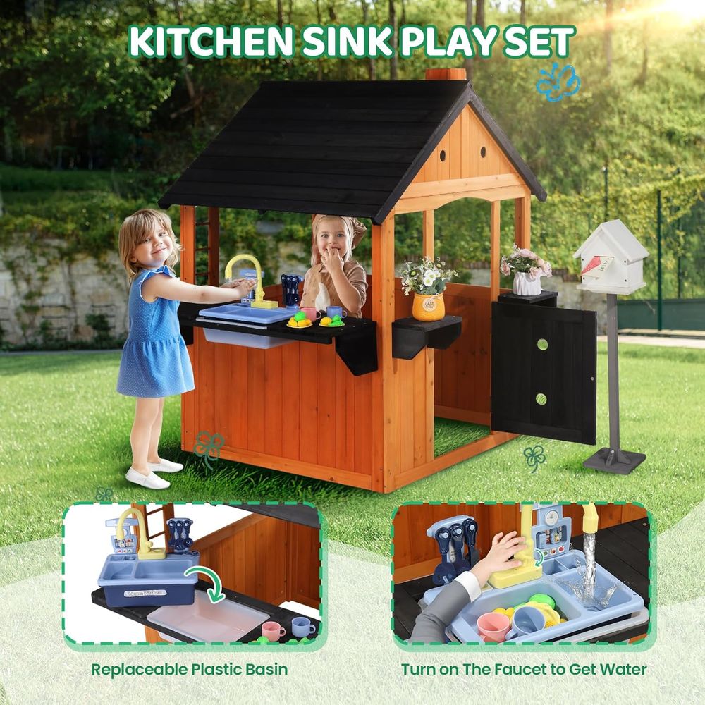 MOR Kids Outdoor Playhouse wit - Kids Outdoor Wooden Table avis et prix